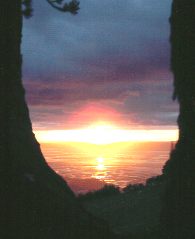 Sunset from driveway